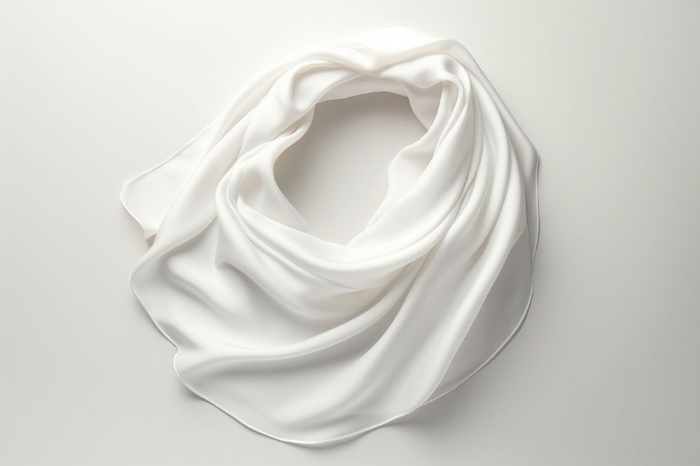 White scarf silk simplicity. 