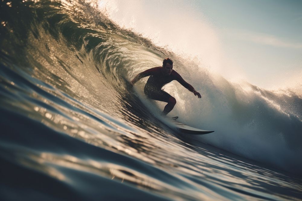 Ocean recreation outdoors surfing. AI generated Image by rawpixel.