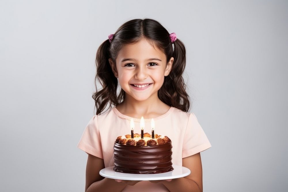 Child cake birthday portrait. AI generated Image by rawpixel.