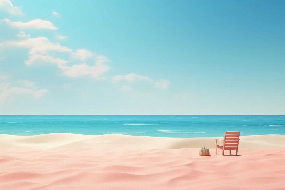 Beach landscape furniture outdoors. AI generated Image by rawpixel.
