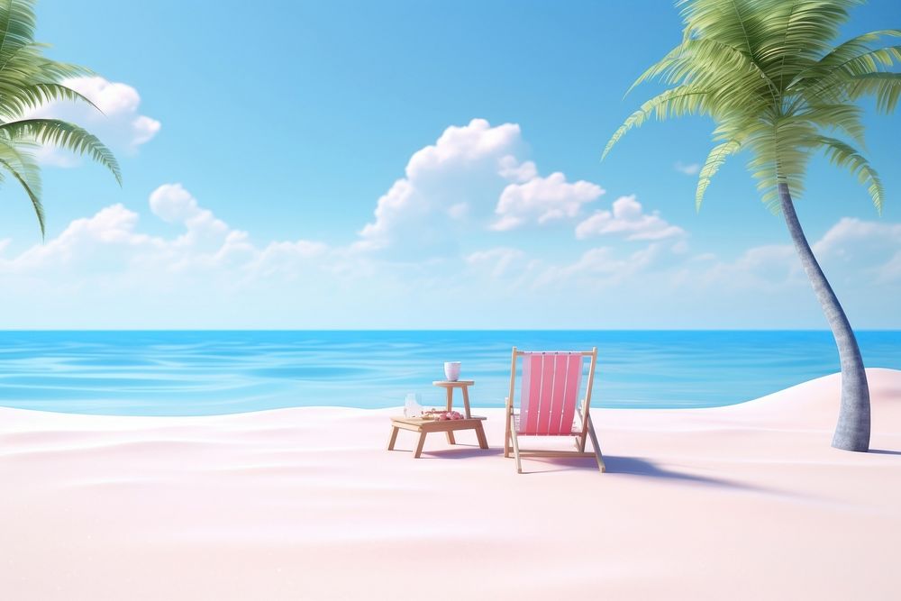 Beach furniture outdoors vacation. AI generated Image by rawpixel.