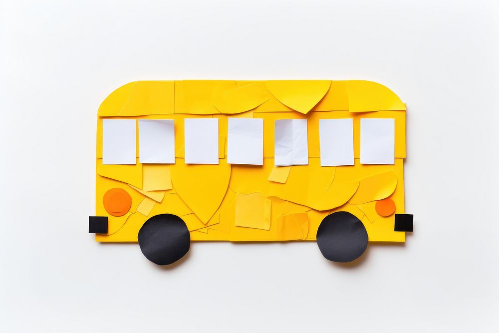 Bus vehicle yellow white background. AI generated Image by rawpixel.