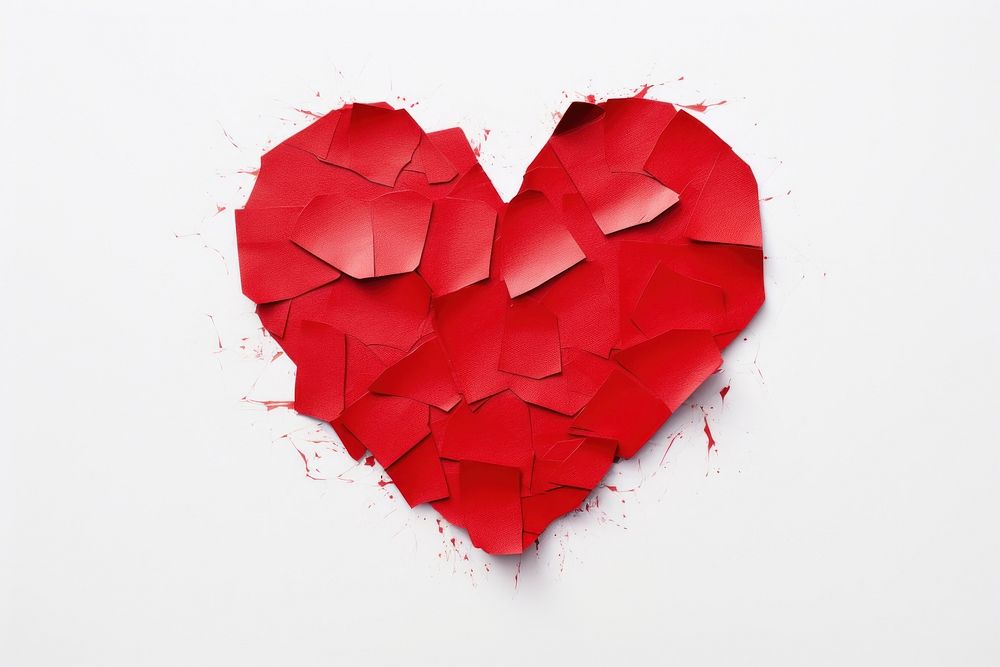 Heart white background misfortune creativity. AI generated Image by rawpixel.