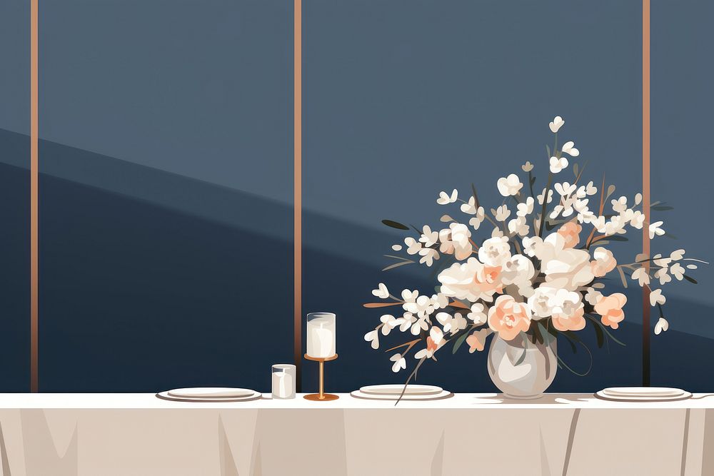 Furniture flower table plant. AI generated Image by rawpixel.