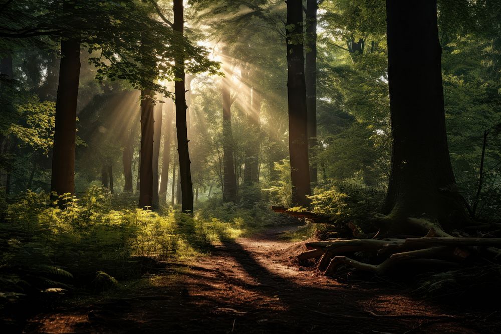 Sunlight forest woodland outdoors. | Premium Photo - rawpixel