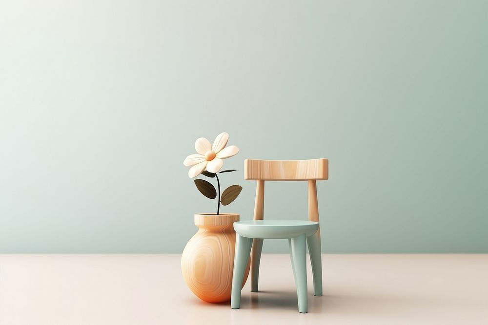 Chair vase furniture flower. 