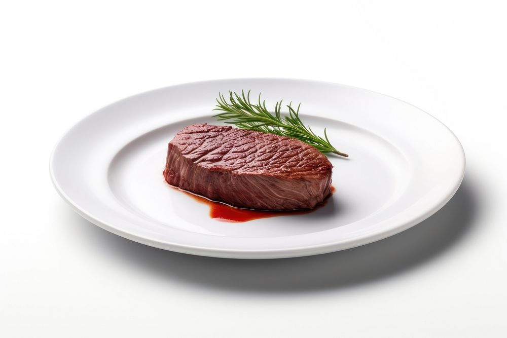 Steak plate beef meat. AI generated Image by rawpixel.