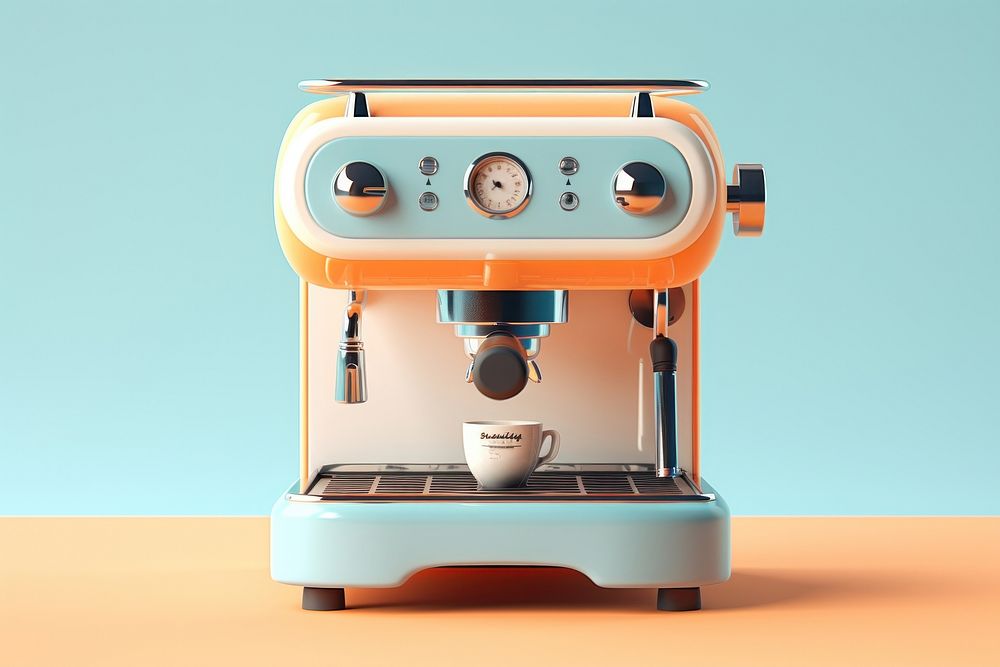 Appliance espresso machine coffee. AI generated Image by rawpixel.