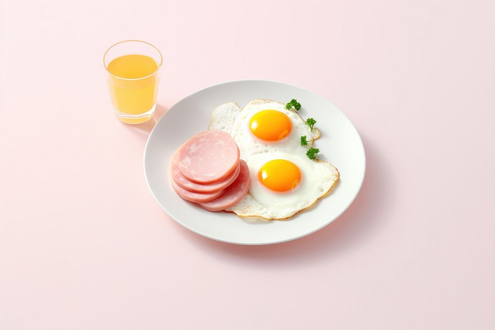 Egg breakfast brunch plate. AI generated Image by rawpixel.