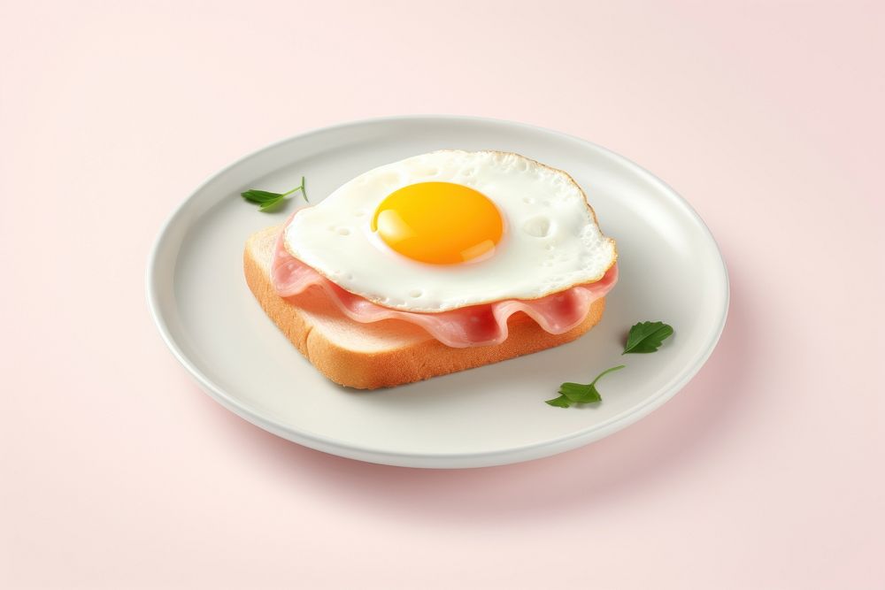 Egg breakfast plate food. AI generated Image by rawpixel.