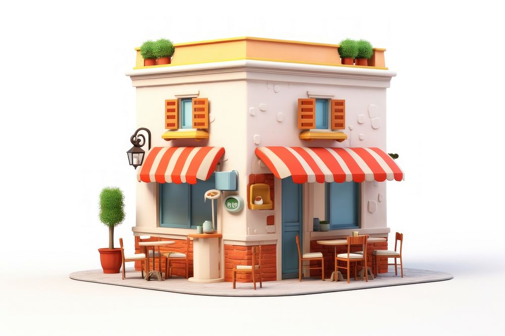 Restaurant architecture dollhouse furniture. AI generated Image by rawpixel.