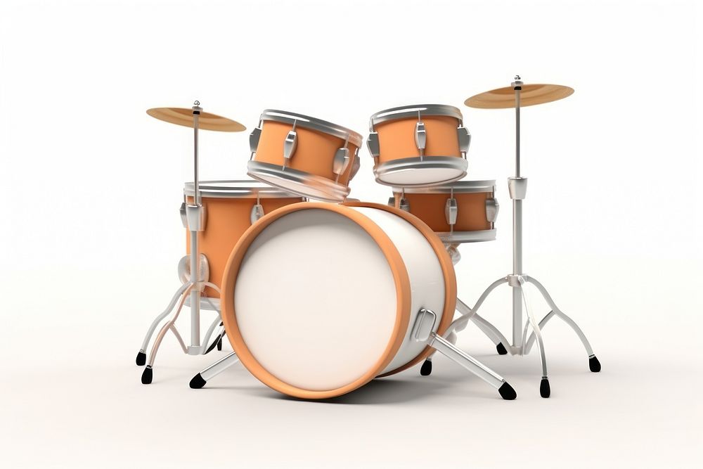 Drums percussion white background membranophone. AI generated Image by rawpixel.