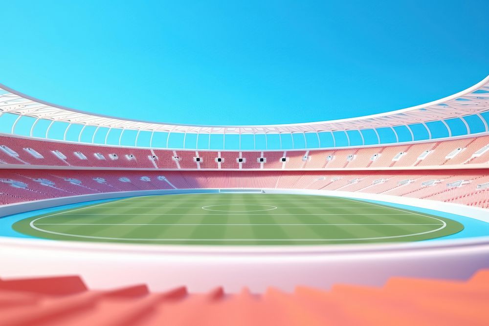 Outdoors football stadium sports. AI generated Image by rawpixel.