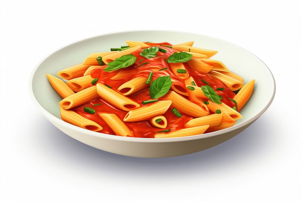 Vegetable pasta penne plate. AI generated Image by rawpixel.