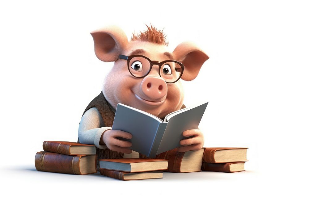 Publication reading cartoon mammal. AI | Free Photo Illustration - rawpixel