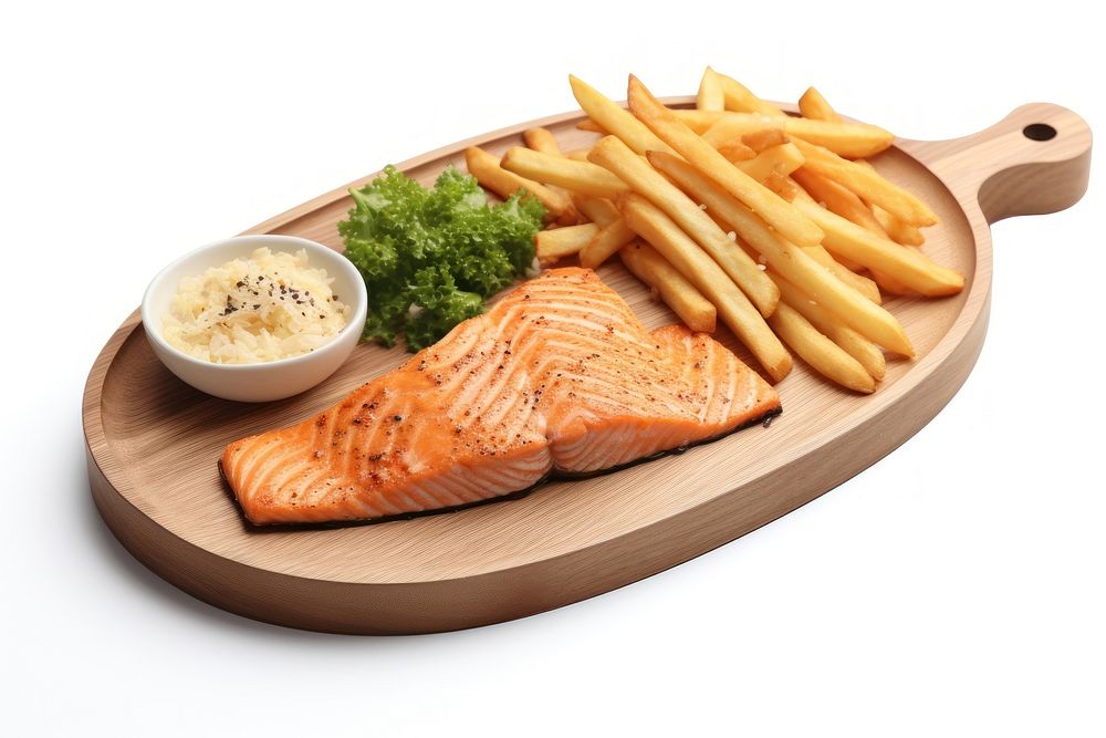 Seafood salmon plate meat. AI generated Image by rawpixel.