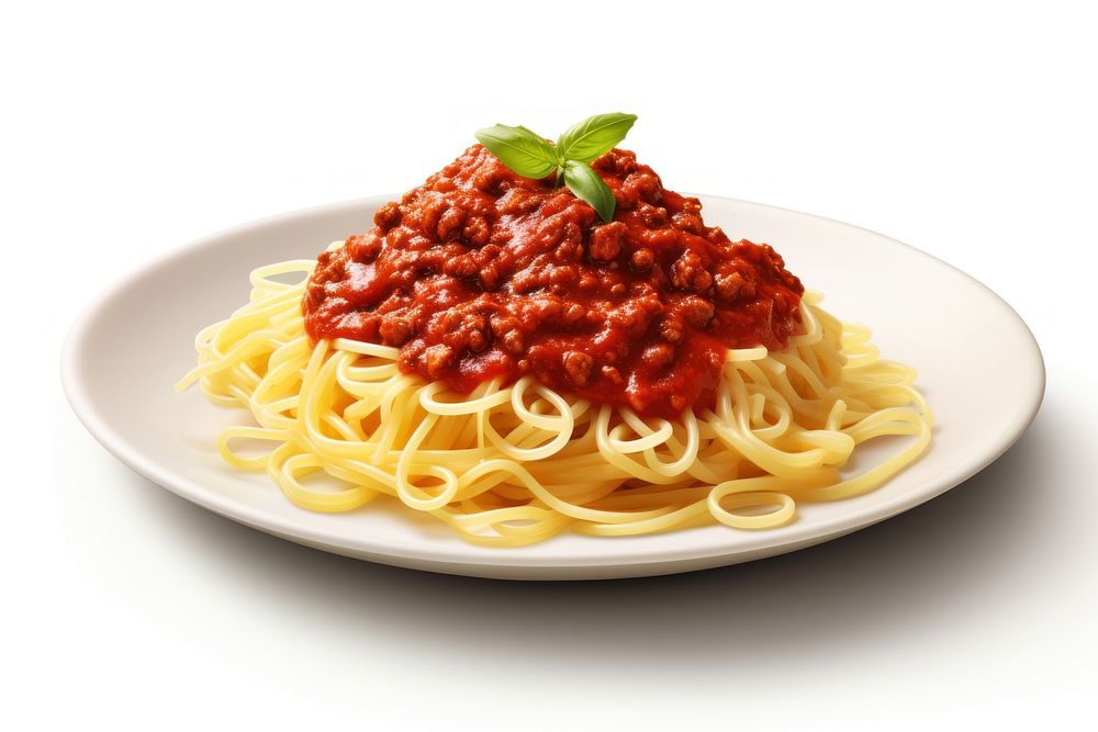 Spaghetti pasta sauce plate. AI generated Image by rawpixel.