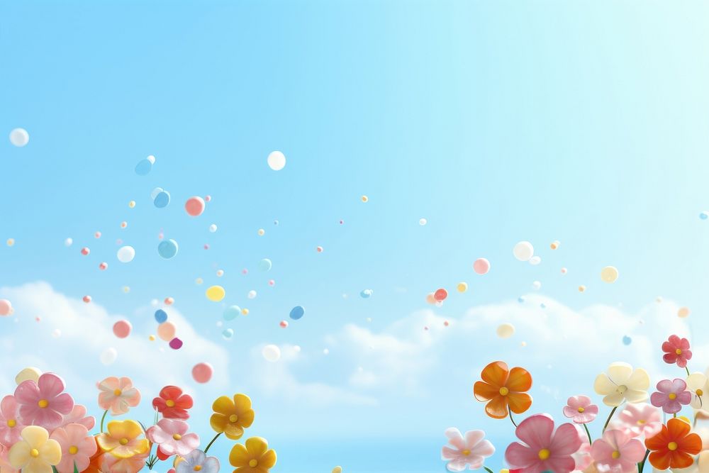 Flower sky backgrounds outdoors. AI generated Image by rawpixel.