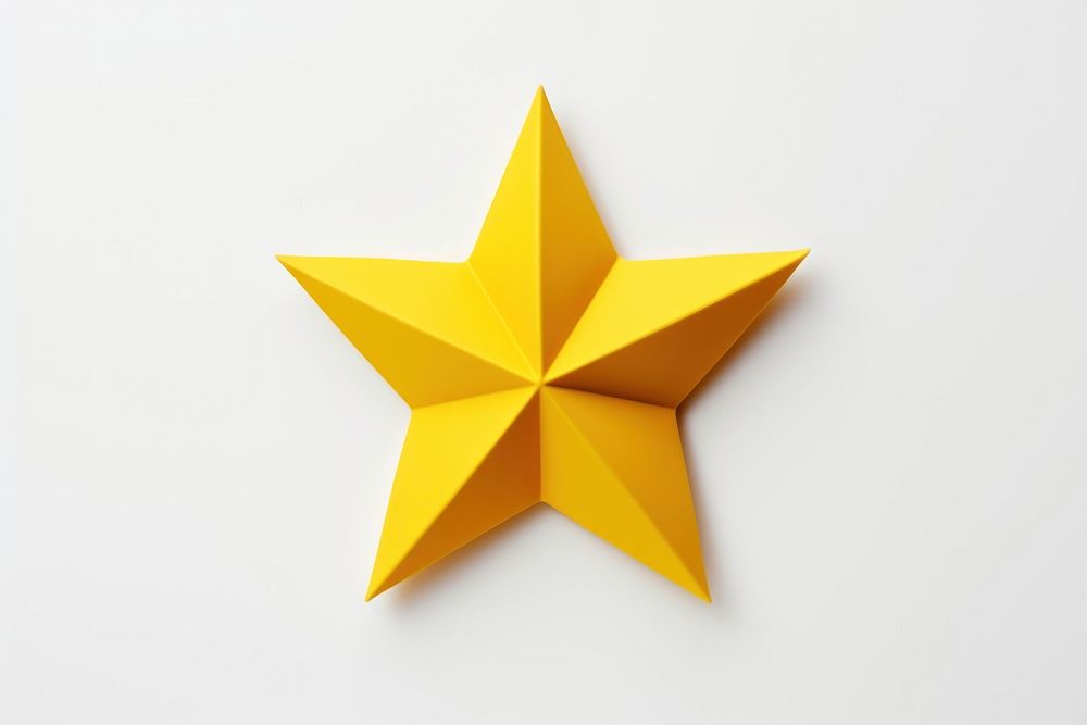 Symbol yellow paper star. 