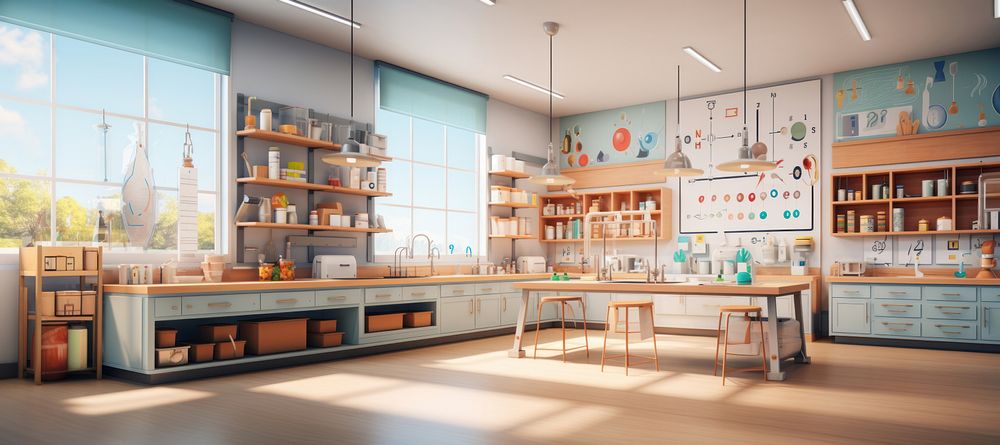 Room architecture laboratory dollhouse. AI generated Image by rawpixel.