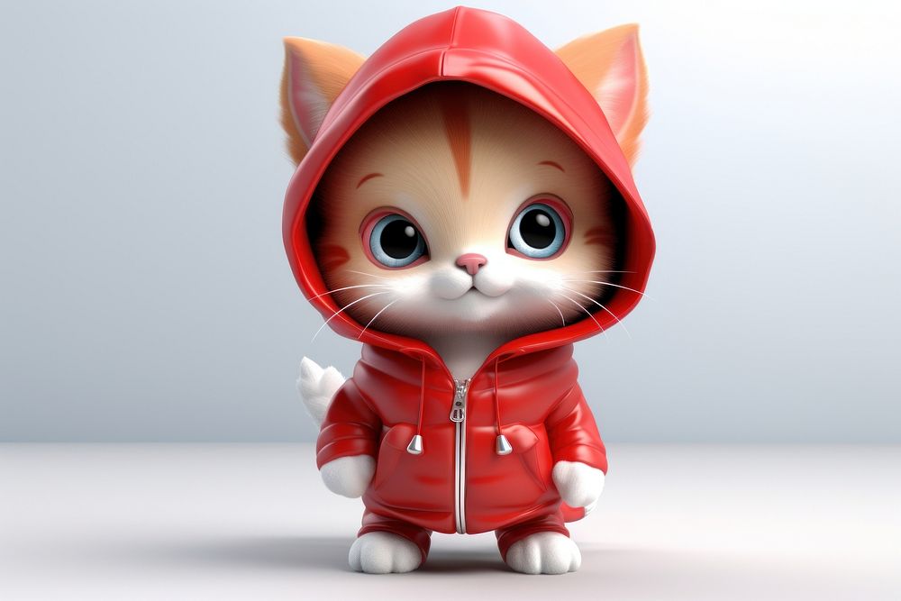 Cartoon kitten cute toy. AI generated Image by rawpixel.