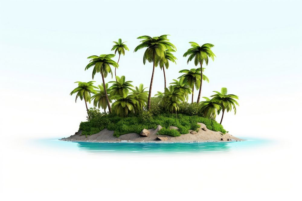 Island tree outdoors vacation. AI generated Image by rawpixel.