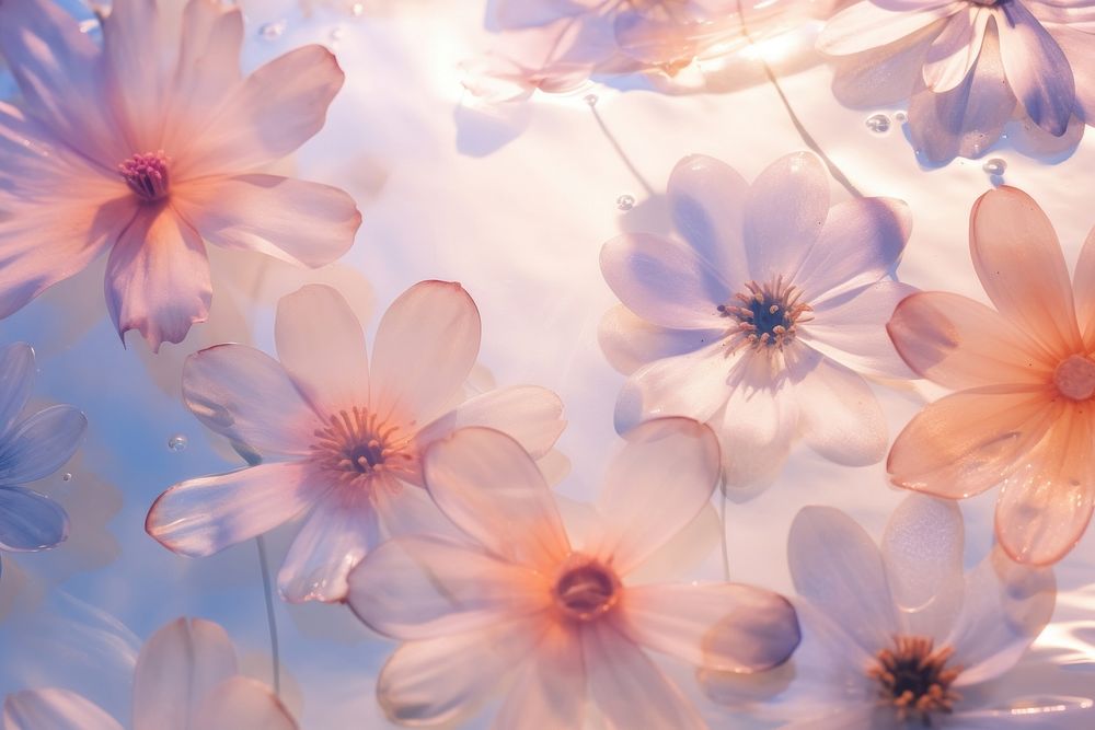Flower backgrounds blossom nature. AI generated Image by rawpixel.