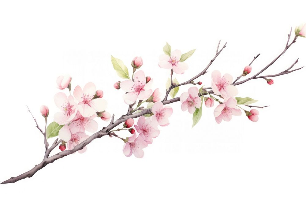 Blossom flower branch plant. AI generated Image by rawpixel.