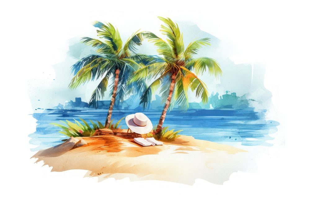 Summer beach outdoors holiday. AI generated Image by rawpixel.