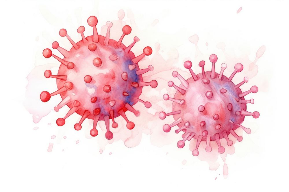 Virus white background microbiology education. AI generated Image by rawpixel.