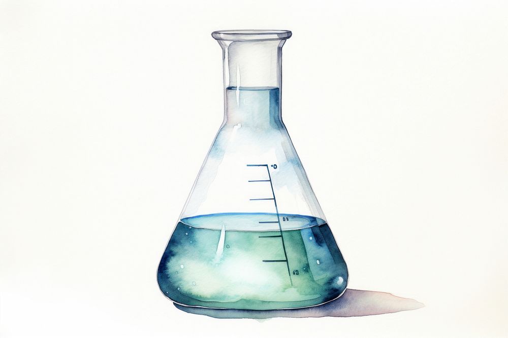 Bottle white background biotechnology biochemistry. AI generated Image by rawpixel.