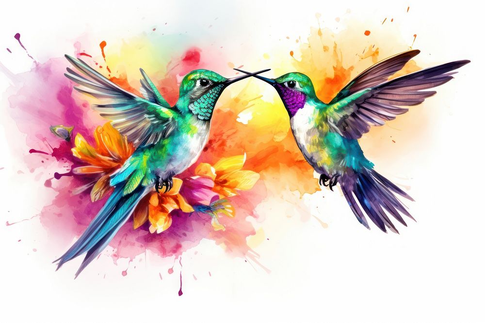 Hummingbird animal creativity wildlife. AI generated Image by rawpixel.