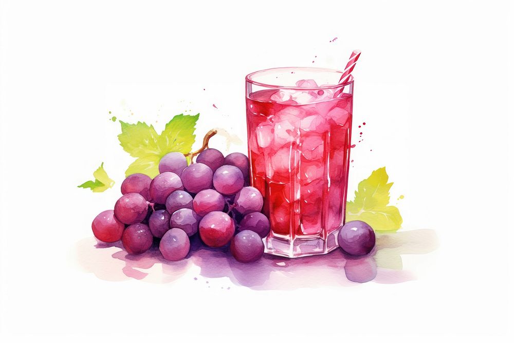 Grapes fruit drink plant. AI generated Image by rawpixel.