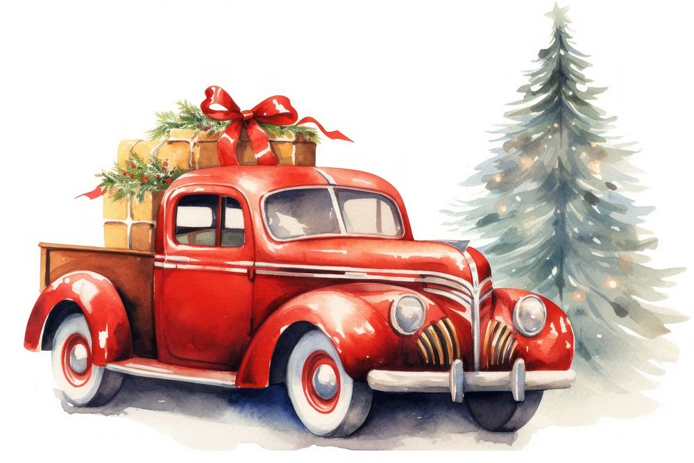 Christmas tree car vehicle | Premium Photo Illustration - rawpixel