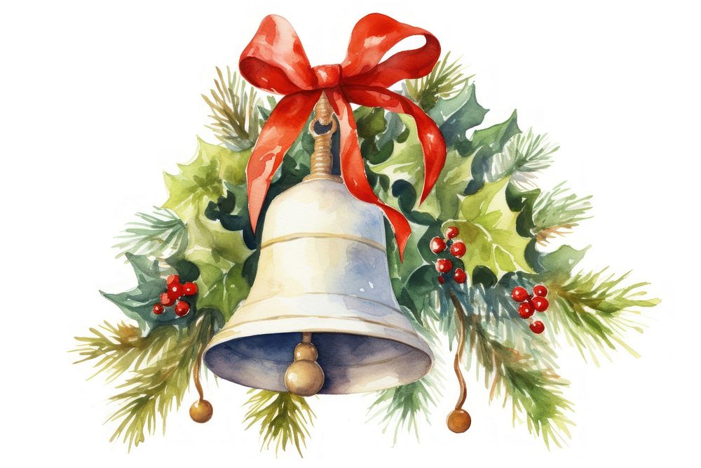 Bell christmas plant white background. AI generated Image by rawpixel.
