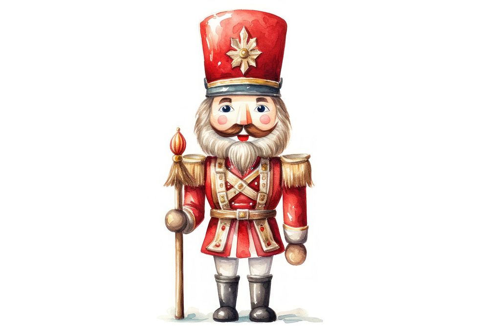 Nutcracker white background representation celebration. AI generated Image by rawpixel.