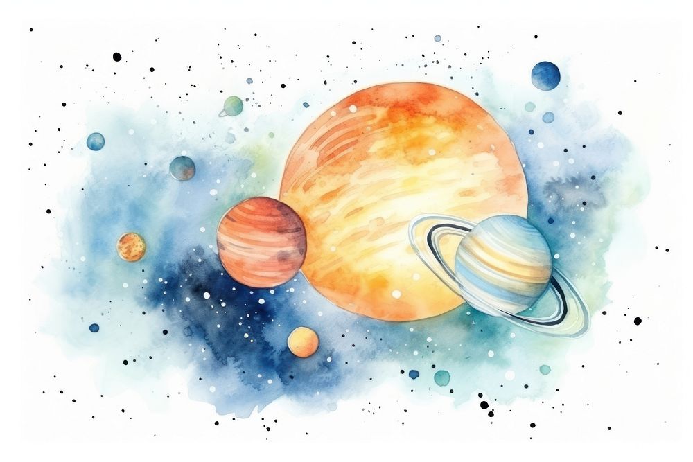 Space astronomy universe cartoon. AI generated Image by rawpixel.