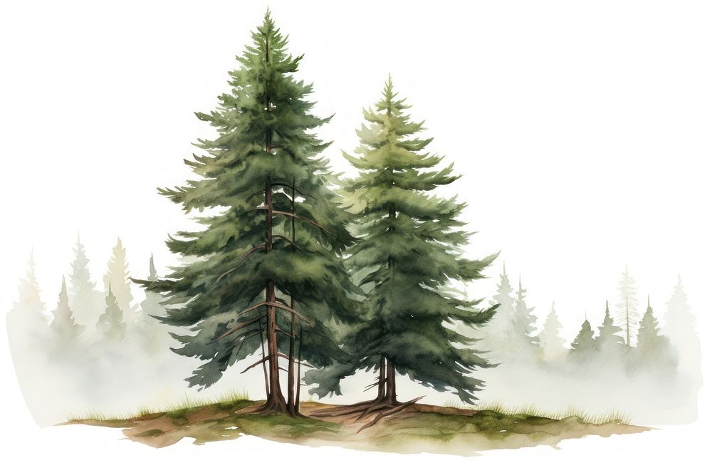 Tree pine outdoors woodland. AI generated Image by rawpixel.