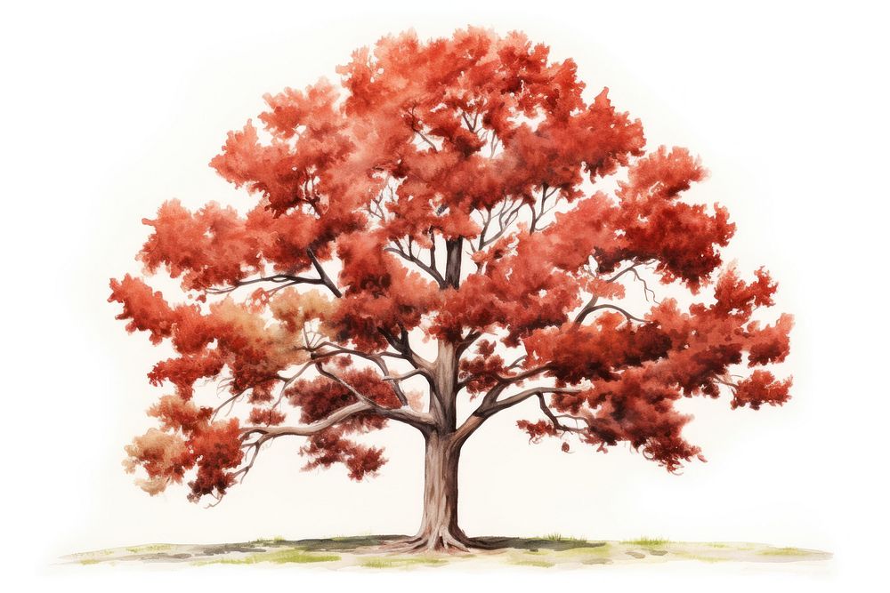 Tree plant maple red. AI generated Image by rawpixel.