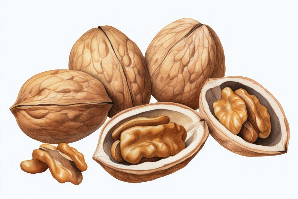 Nut walnut plant food. AI generated Image by rawpixel.
