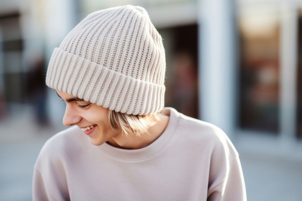 Beanie person adult day. 