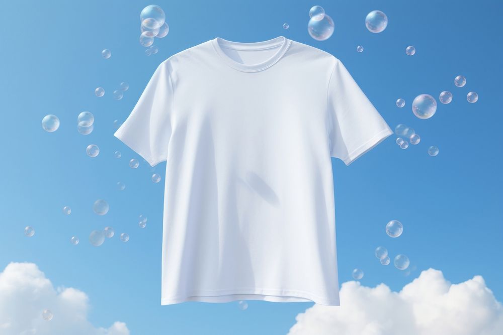 T-shirt sleeve bubble white. AI generated Image by rawpixel.