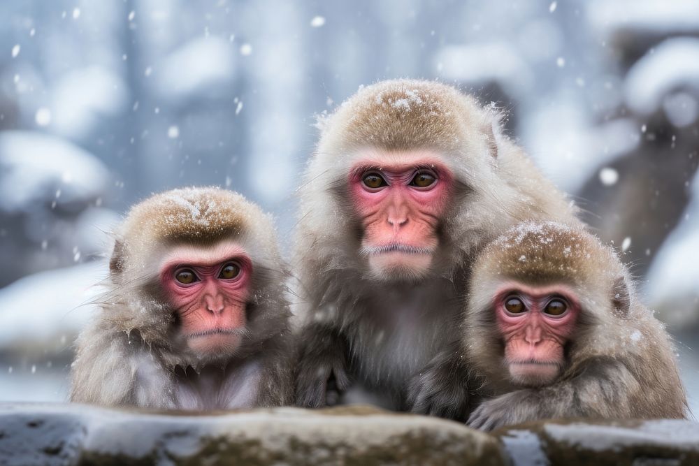 Monkey wildlife portrait animal. 