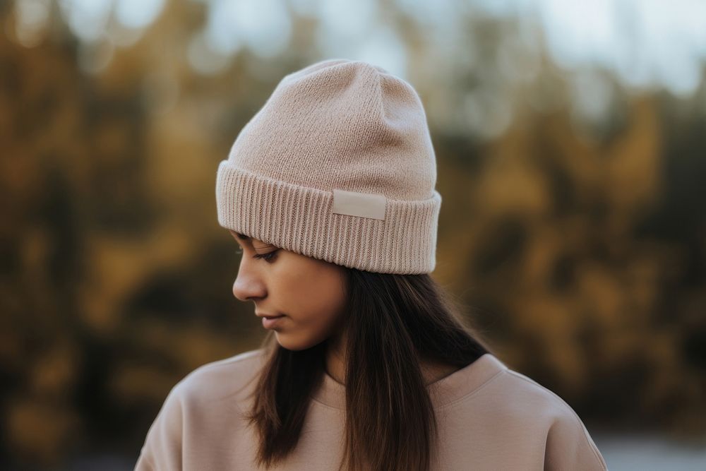 Beanie person adult contemplation. AI generated Image by rawpixel.