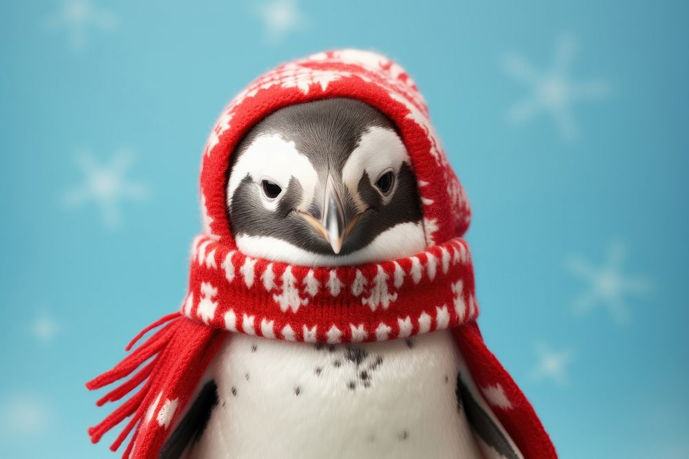 Christmas penguin animal bird. AI generated Image by rawpixel.