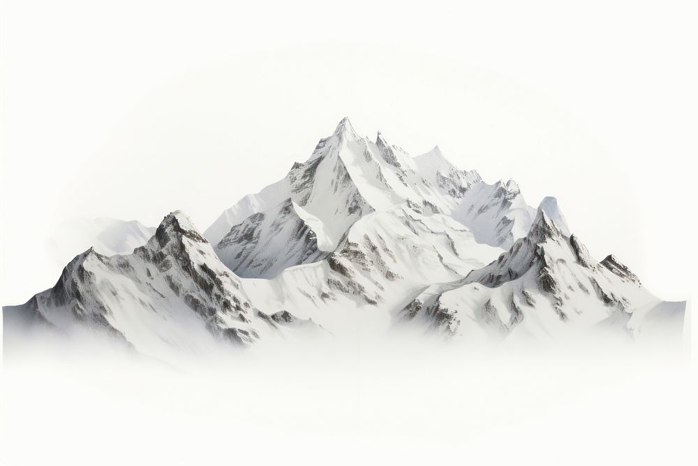 Mountain snow outdoors nature.