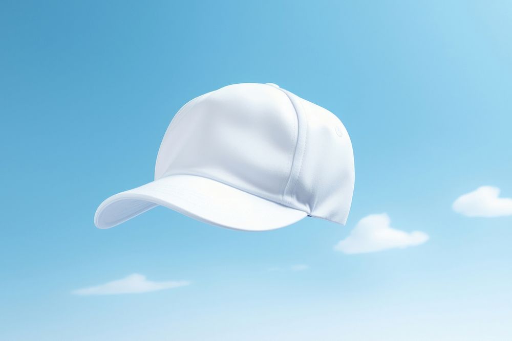 White blue sky cap. AI generated Image by rawpixel.