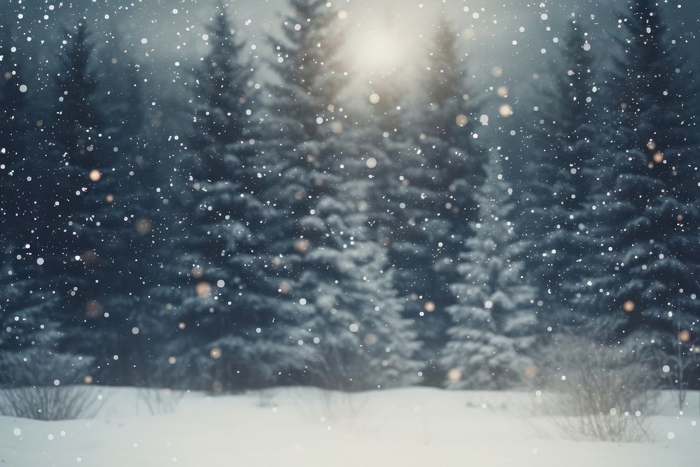 Snow tree backgrounds snowflake. AI generated Image by rawpixel.