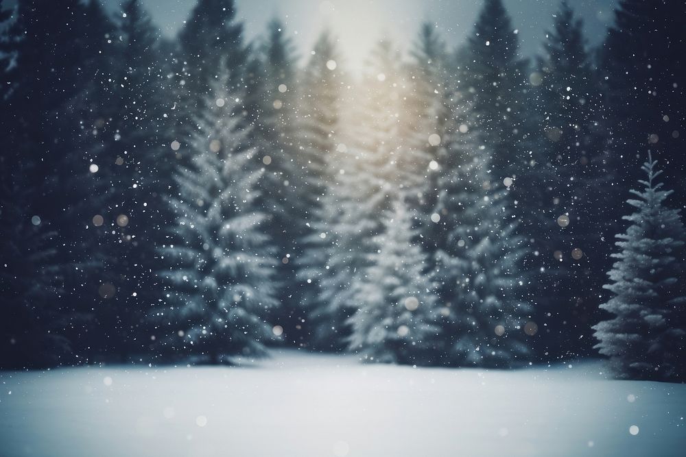 Tree snow backgrounds snowflake. AI generated Image by rawpixel.