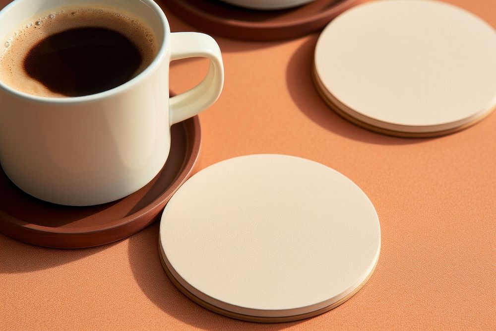 Coffee cup saucer table. AI generated Image by rawpixel.